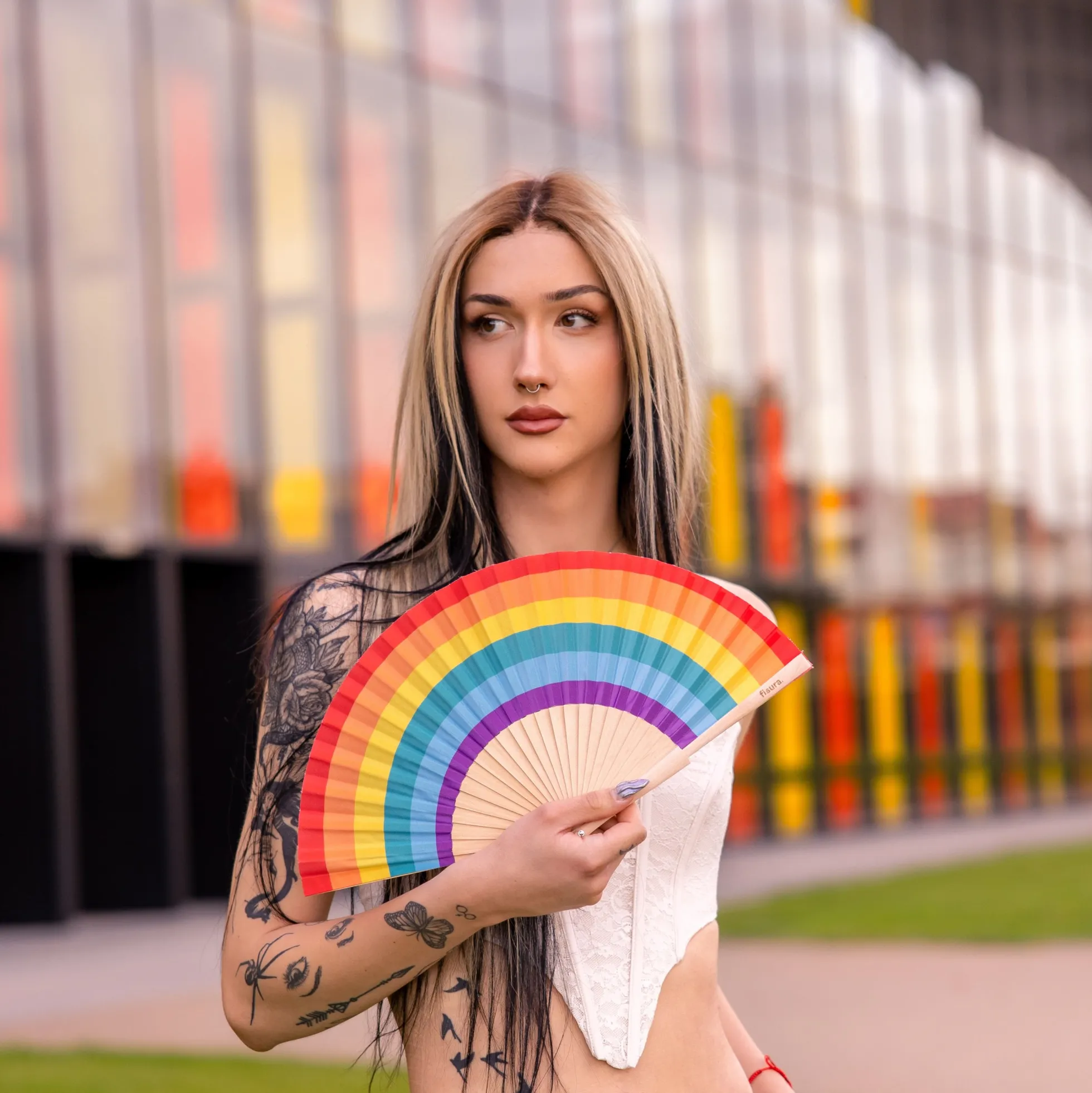 Abanico "Arcoiris"