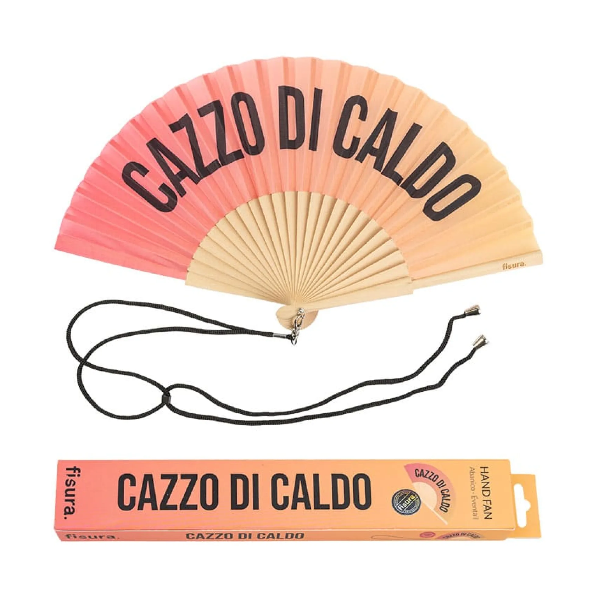 Abanico"Cazzo di caldo" Degradadado sunset