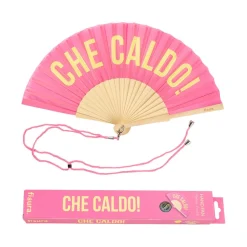 Abanico "Che caldo" rosa