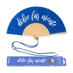 Abanico "Dolce far niente" azul