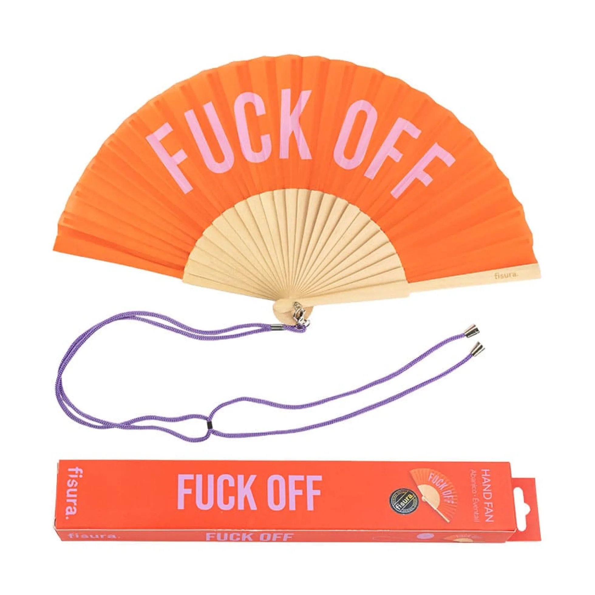 Abanico "Fuck off" rojo