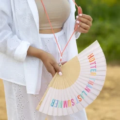Abanico “Hotter than last summer” beige