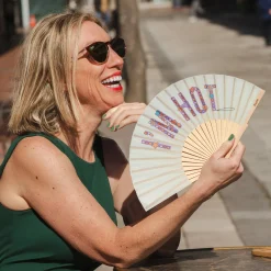 Abanico “I’m hot” abalorios