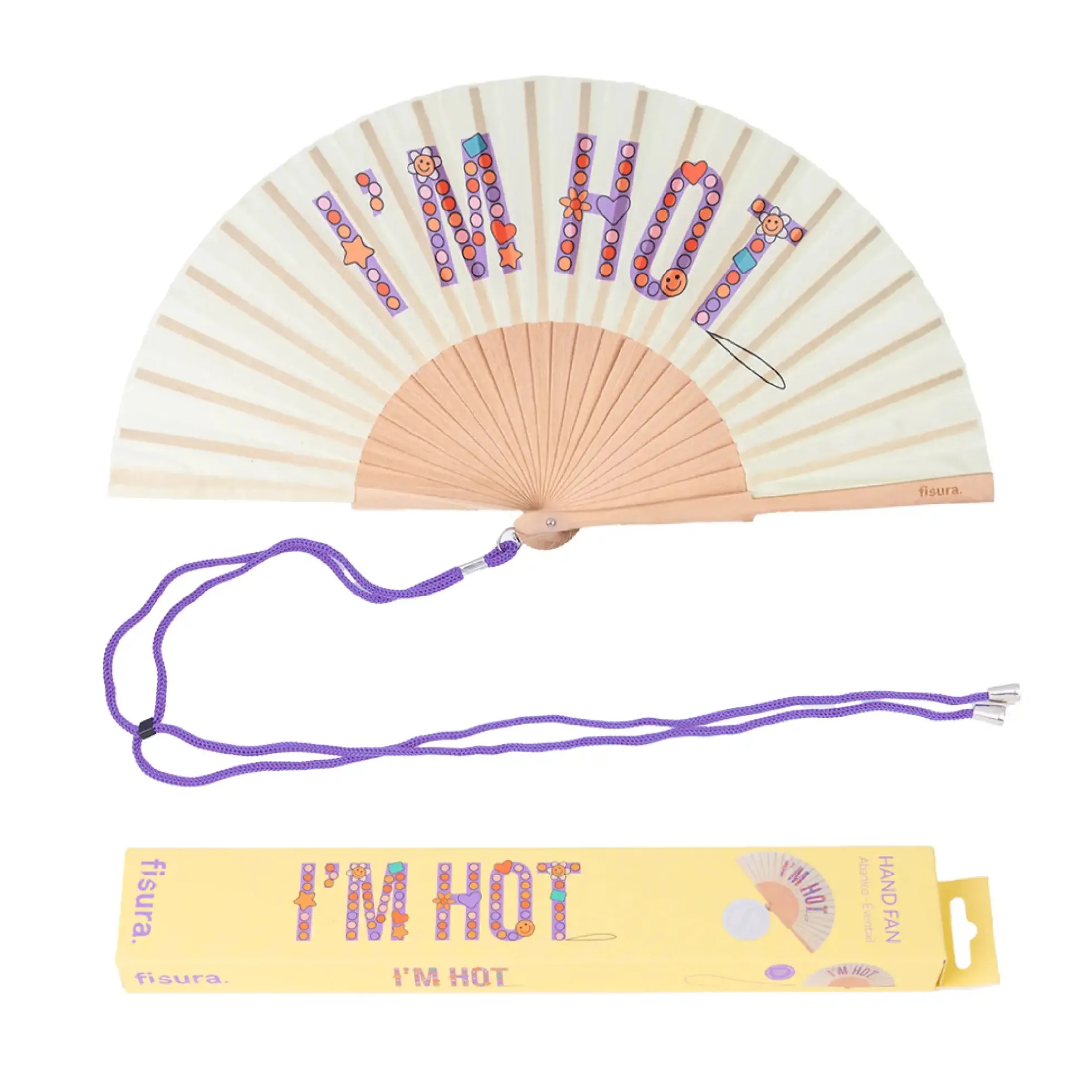 Abanico “I’m hot” abalorios
