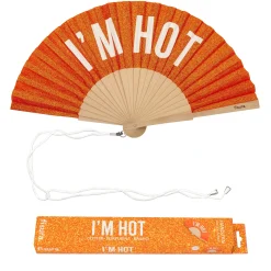 Abanico “I’m hot” purpurina