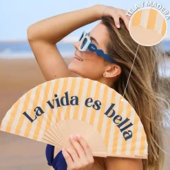 Abanico “La vida es bella”