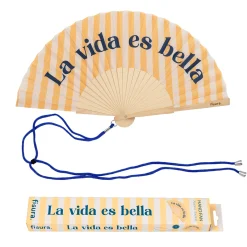 Abanico “La vida es bella”