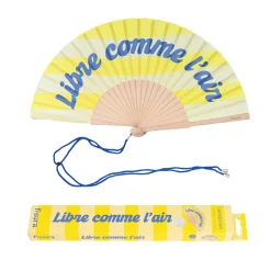 Abanico “Libre comme l’air” rayas