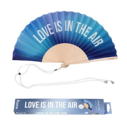 Abanico “Love is in the air” degradado azul