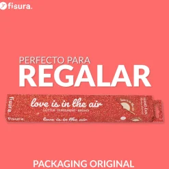 Abanico “Love is in the air” purpurina