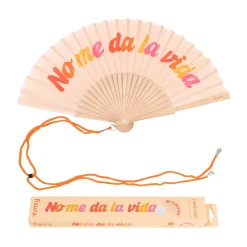 Abanico “No me da la vida” rosa