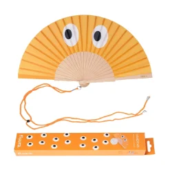 Abanico “Ojos” naranja