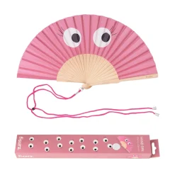 Abanico “Ojos” rosa