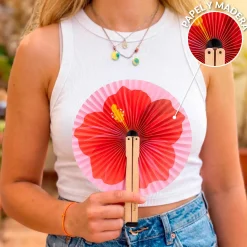 Abanico pai pai “Flor hawaina”