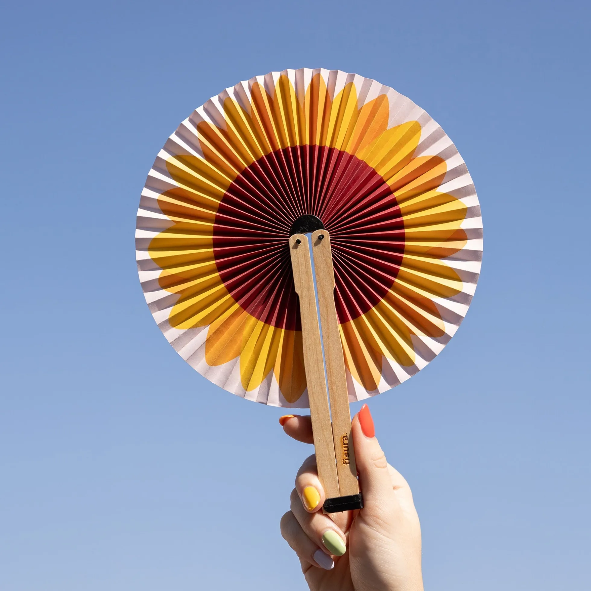 Abanico pai pai “Girasol” 5 unidades