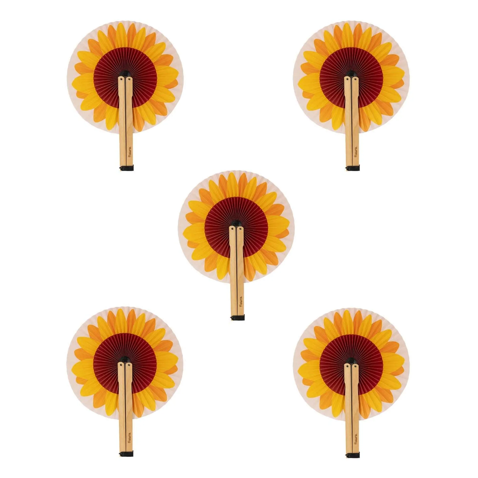Abanico pai pai “Girasol” 5 unidades
