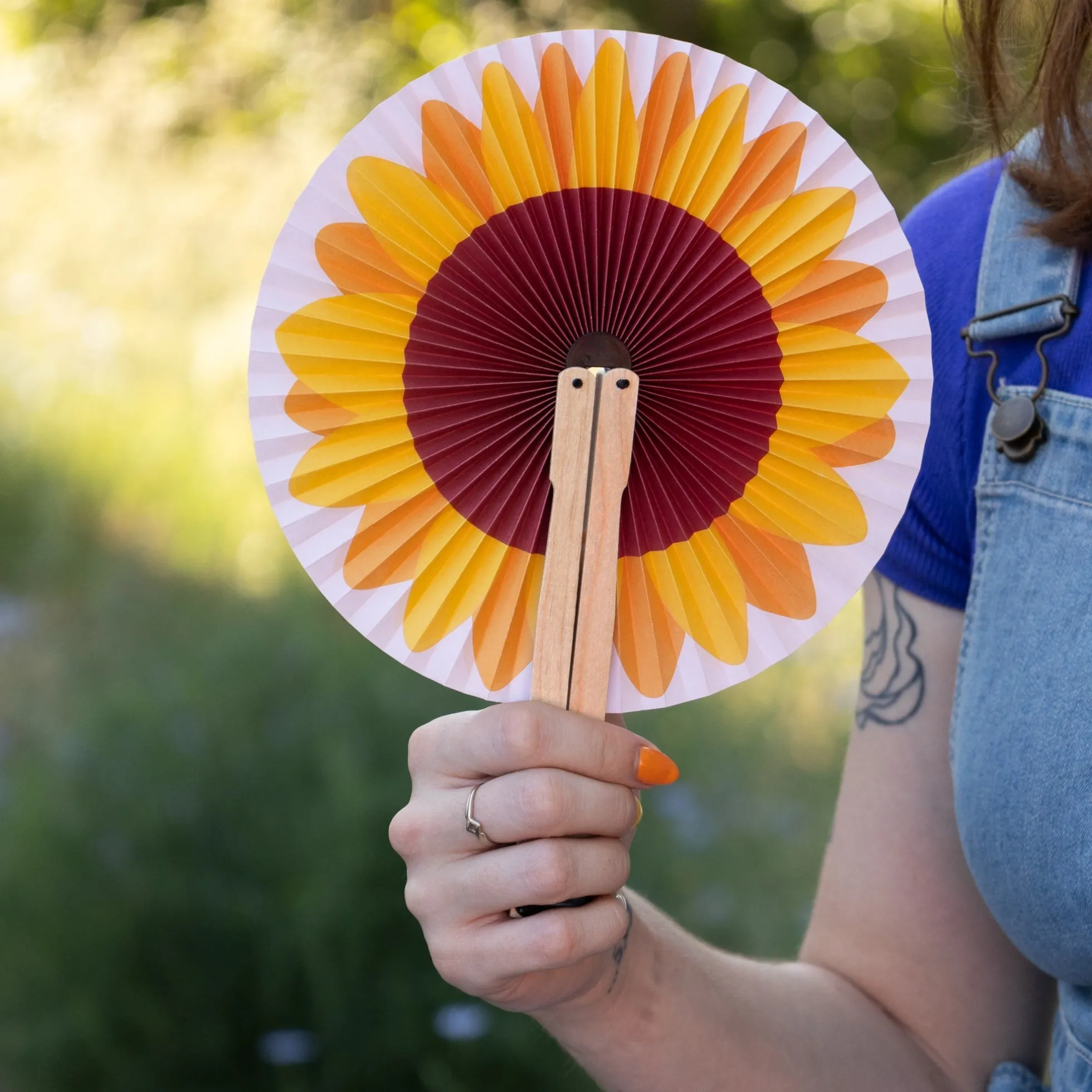 Abanico pai pai “Girasol” 5 unidades
