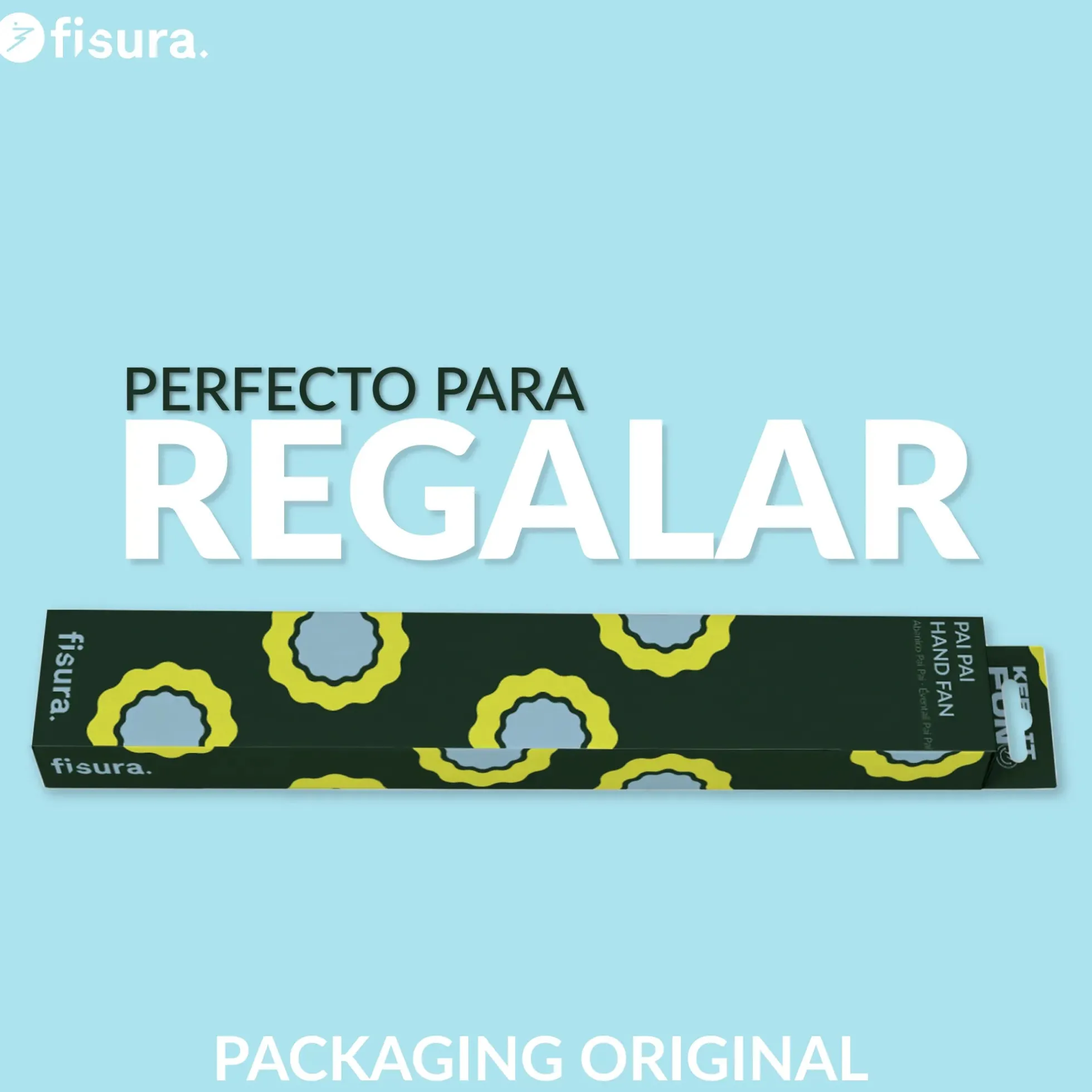 Abanico pai pai “Ondas verdes”