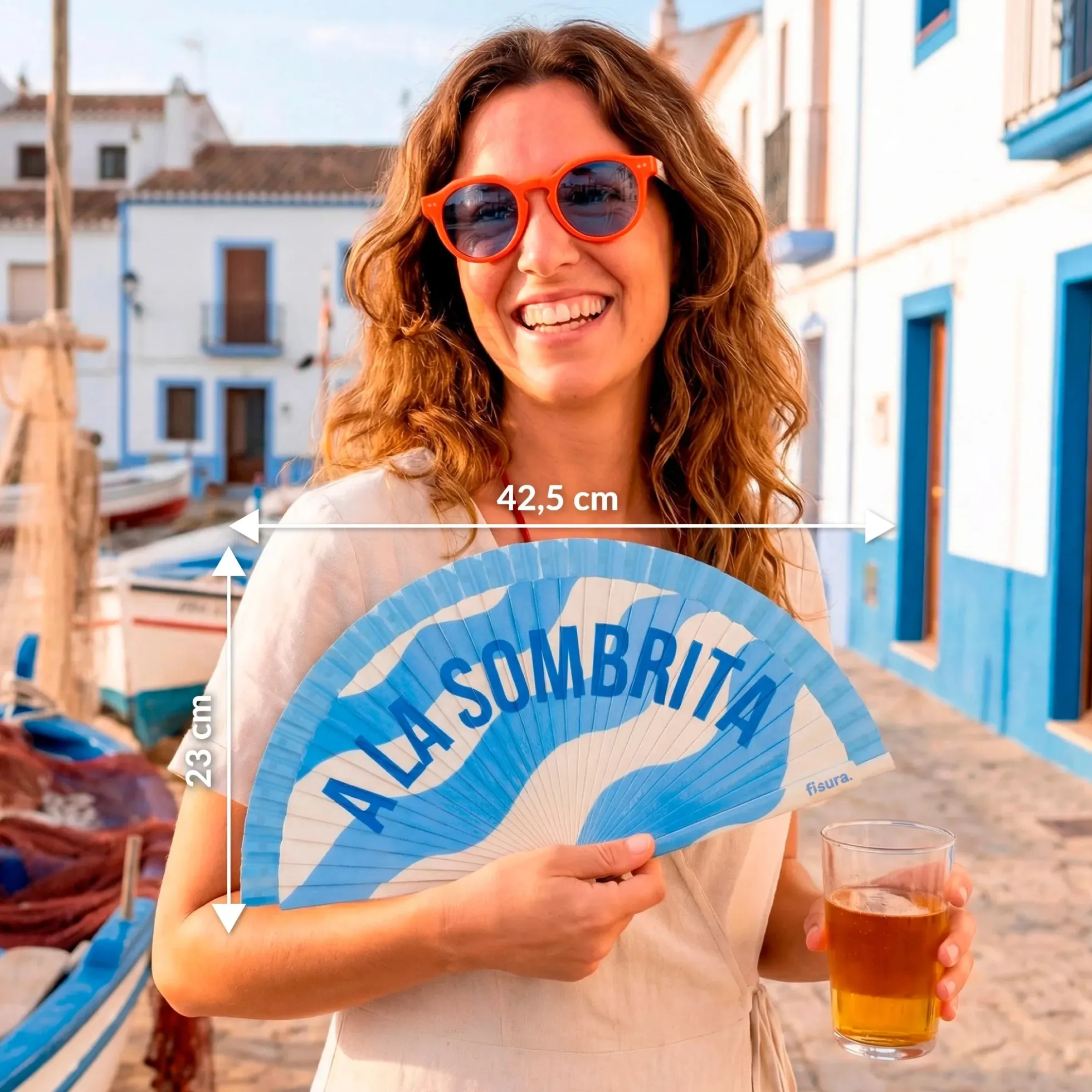 Abanico pintado “A la sombrita”