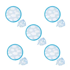 Abanico plegable “Nubes” 5 unidades