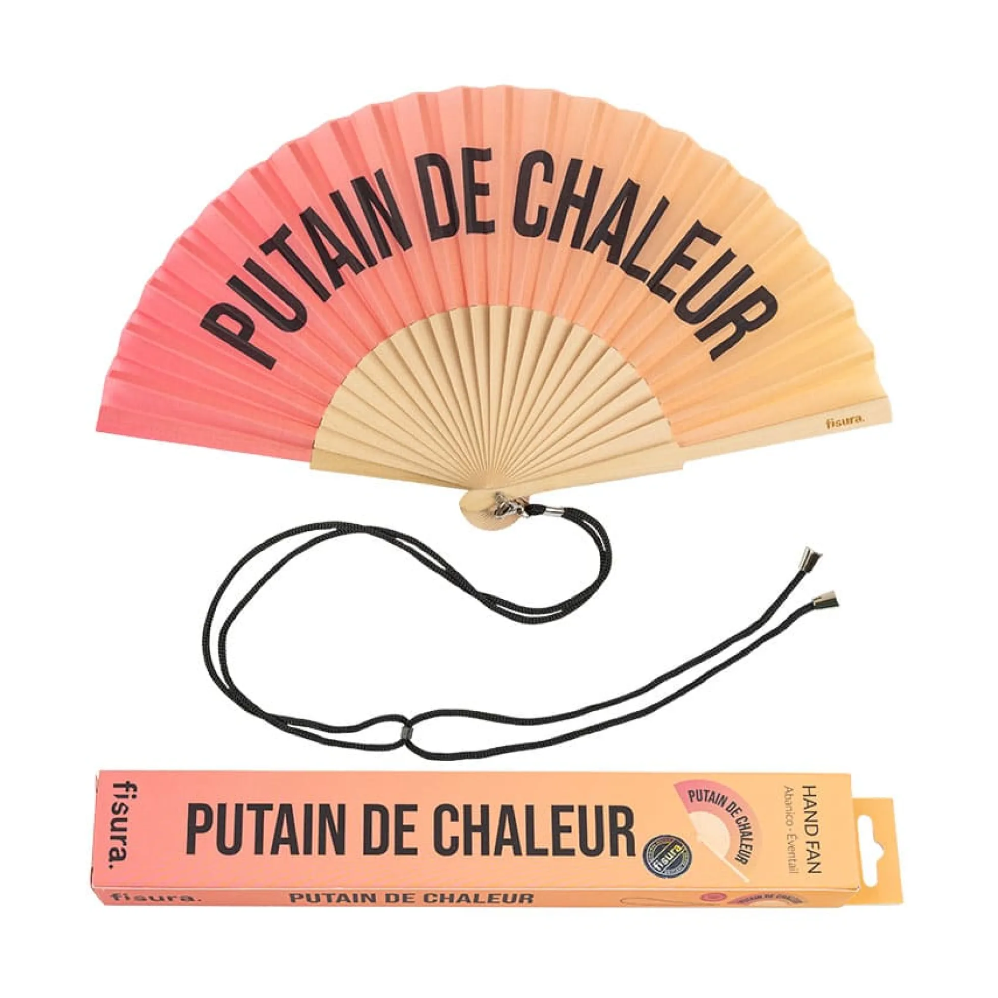 Abanico"Putain de chaleur" Degradadado sunset