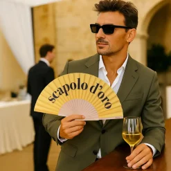 Abanico “Scapolo de oro” amarillo