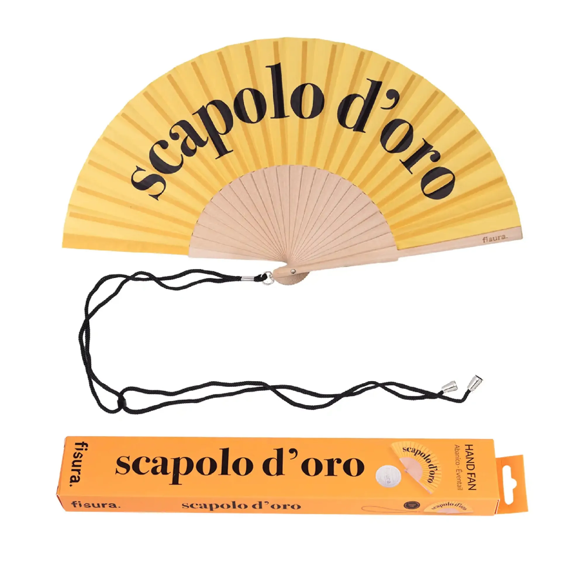 Abanico “Scapolo de oro” amarillo
