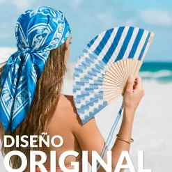 Abanico “Simétrico” azul
