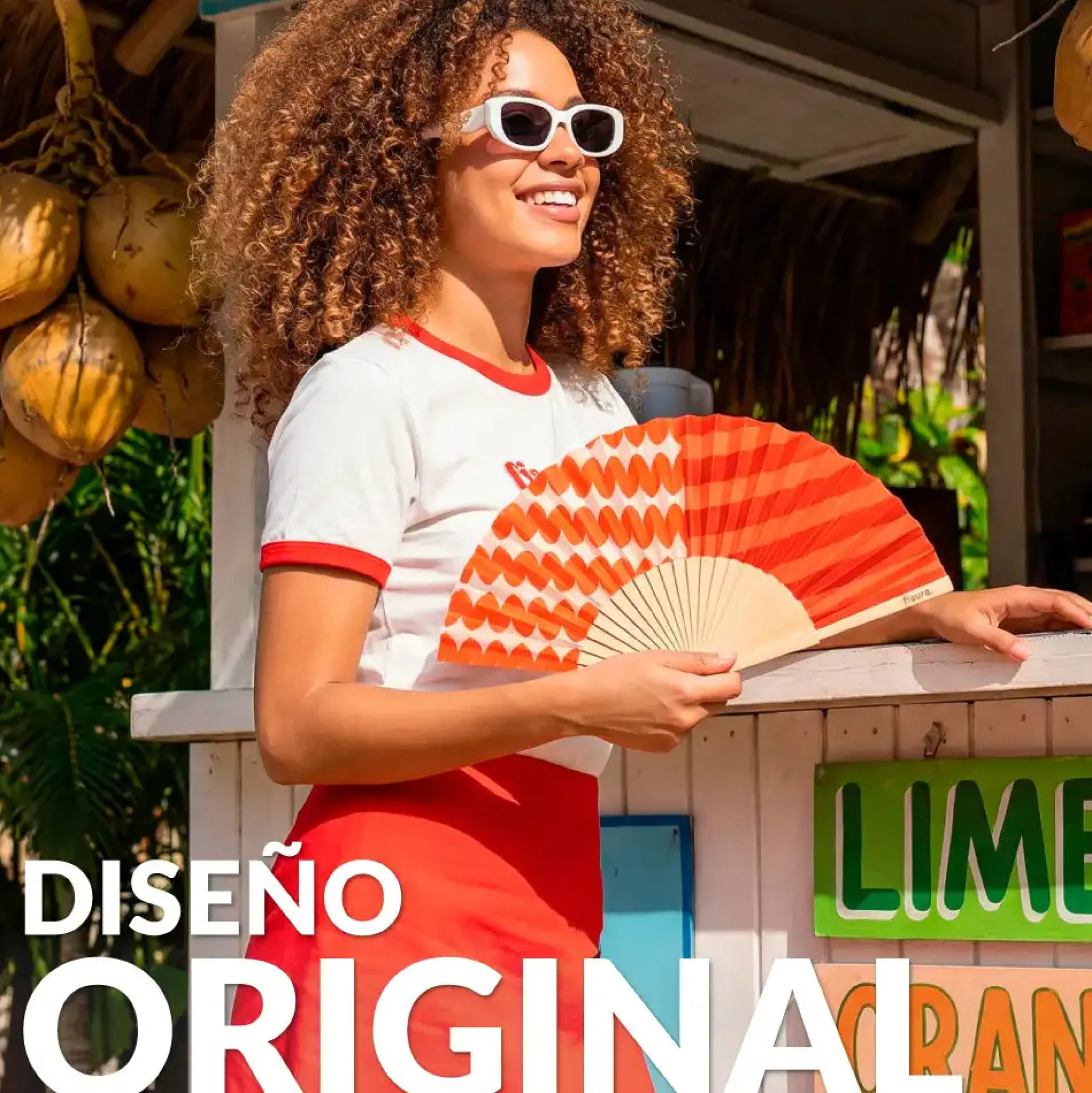 Abanico “Simétrico” rojo