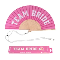 Abanico “Team bride” rosa