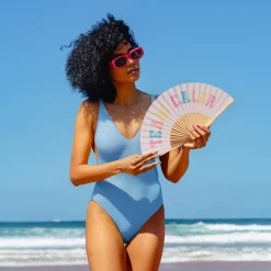 Abanico “Team calor” beige