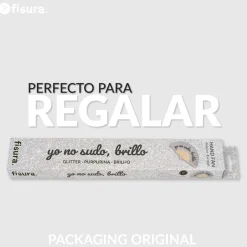 Abanico “Yo no sudo, brillo” purpurina