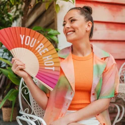 Abanico “You’re hot” degradado rosa