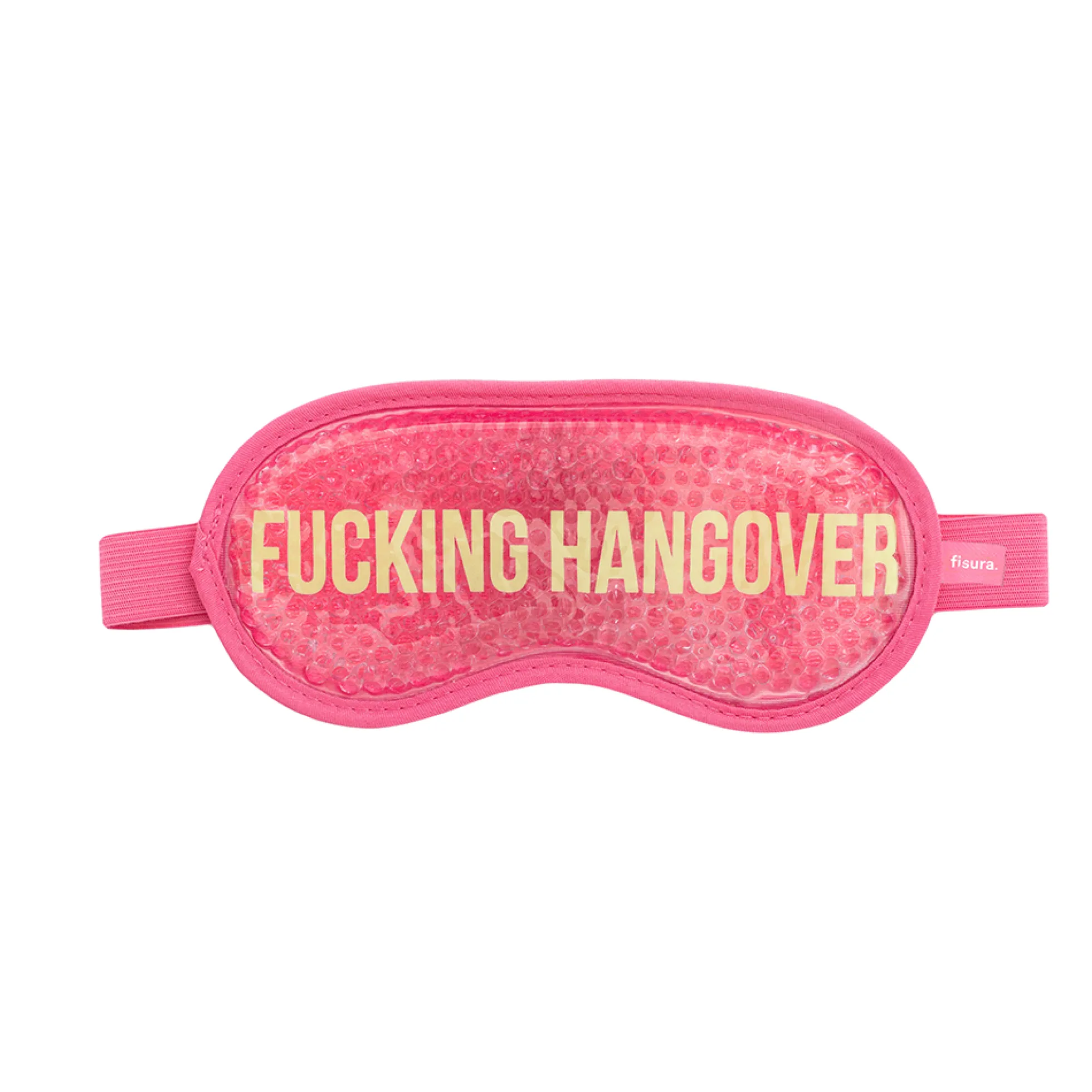 Antifaz de gel “Fucking hangover” rosa