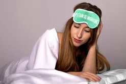 Antifaz de gel “Putain de migraine” verde menta