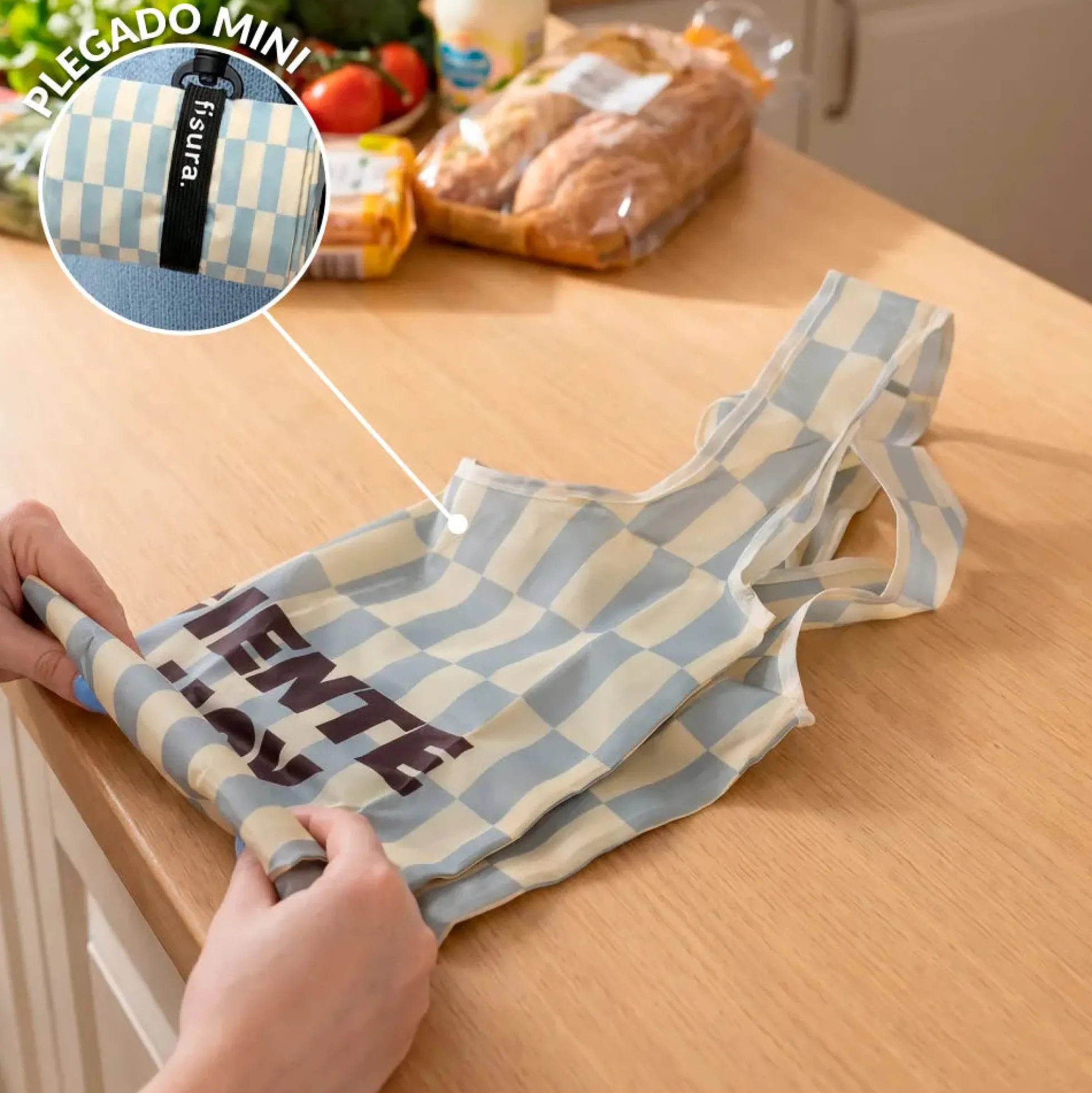 Bolsa compra plegable "Suficiente por hoy"