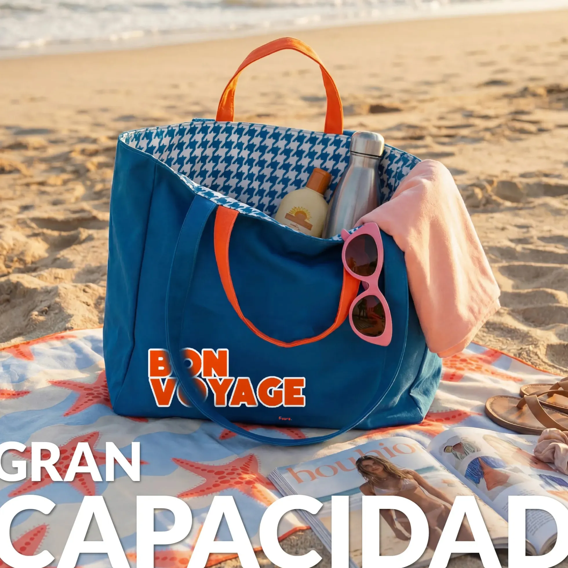 Bolsa de playa “Bon voyage”