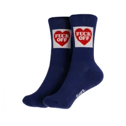 Calcetines Unisex “Fuck off” corazón azul