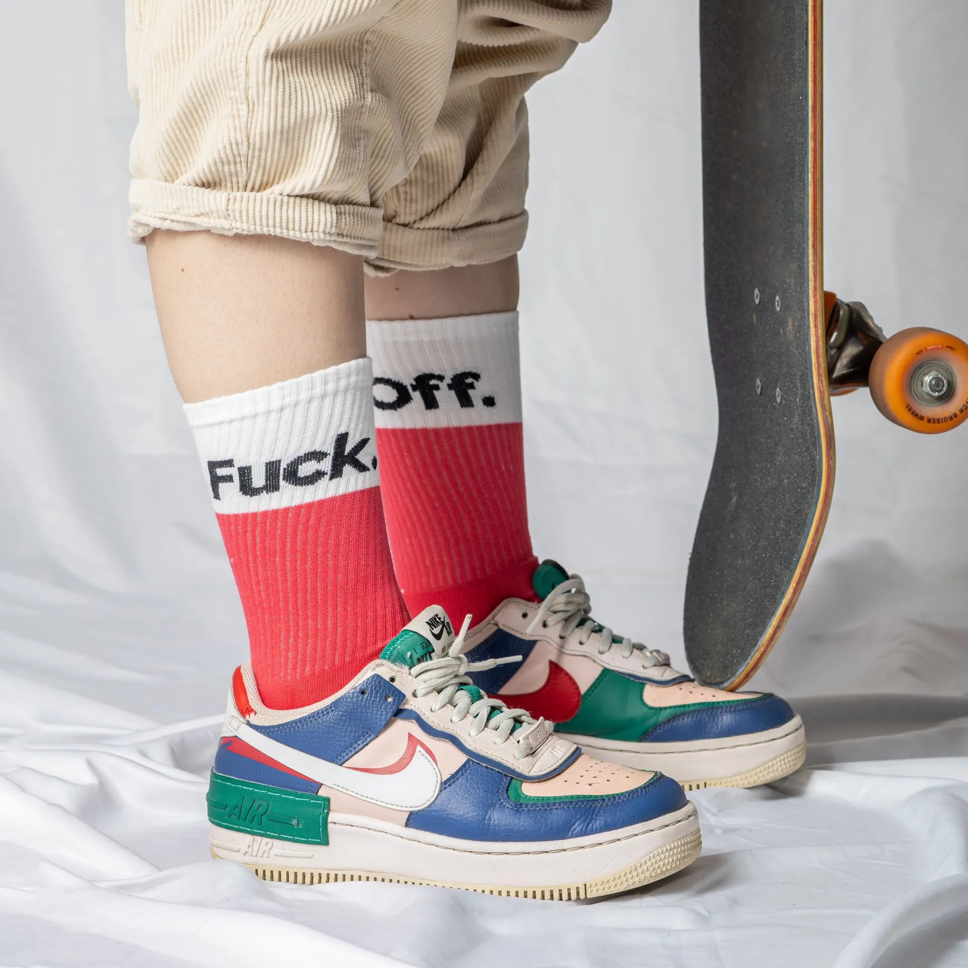 Calcetines Unisex "Fuck off" viva magenta