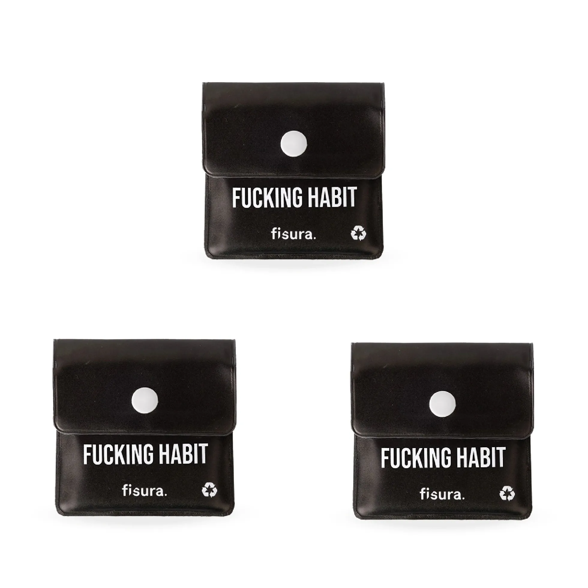 Cenicero portátil “Fucking habit” 3 unidades