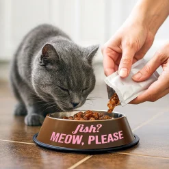 Comedero y bebedero “Meow, please”