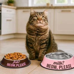 Comedero y bebedero “Meow, please”