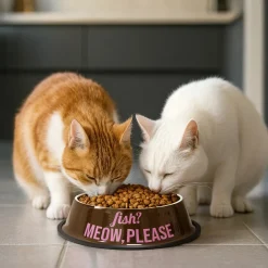 Comedero y bebedero “Meow, please”
