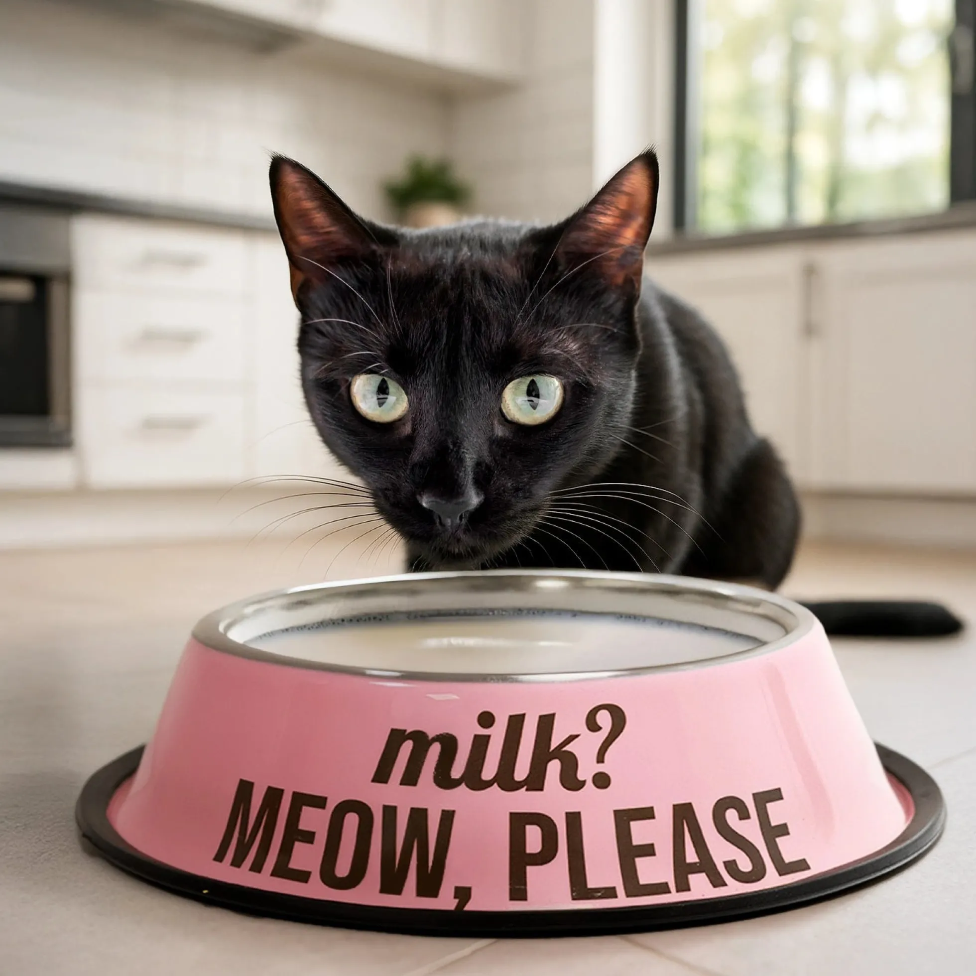 Comedero y bebedero “Meow, please”