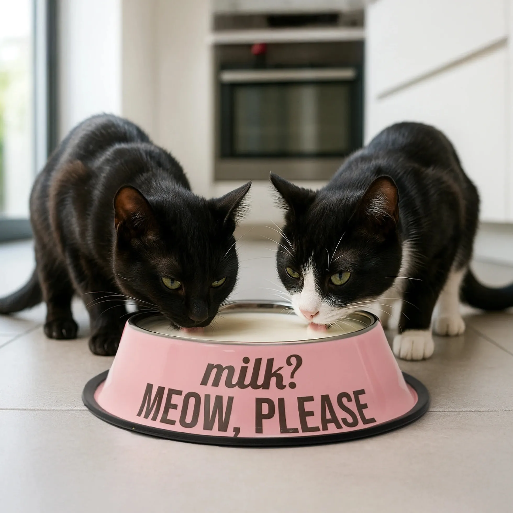 Comedero y bebedero “Meow, please”