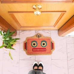 Felpudo "Robot" rosa