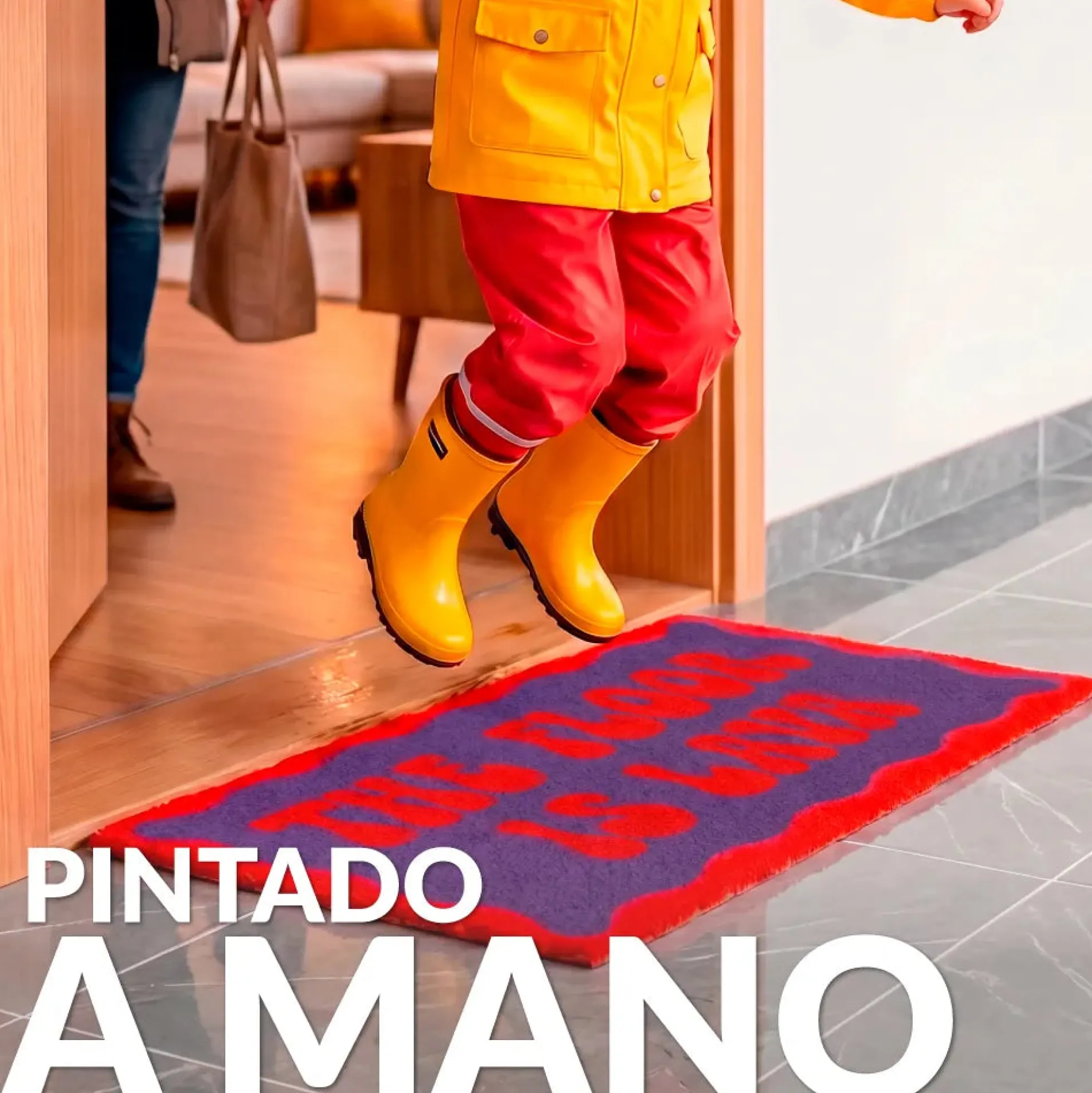 Felpudo "The floor is lava"