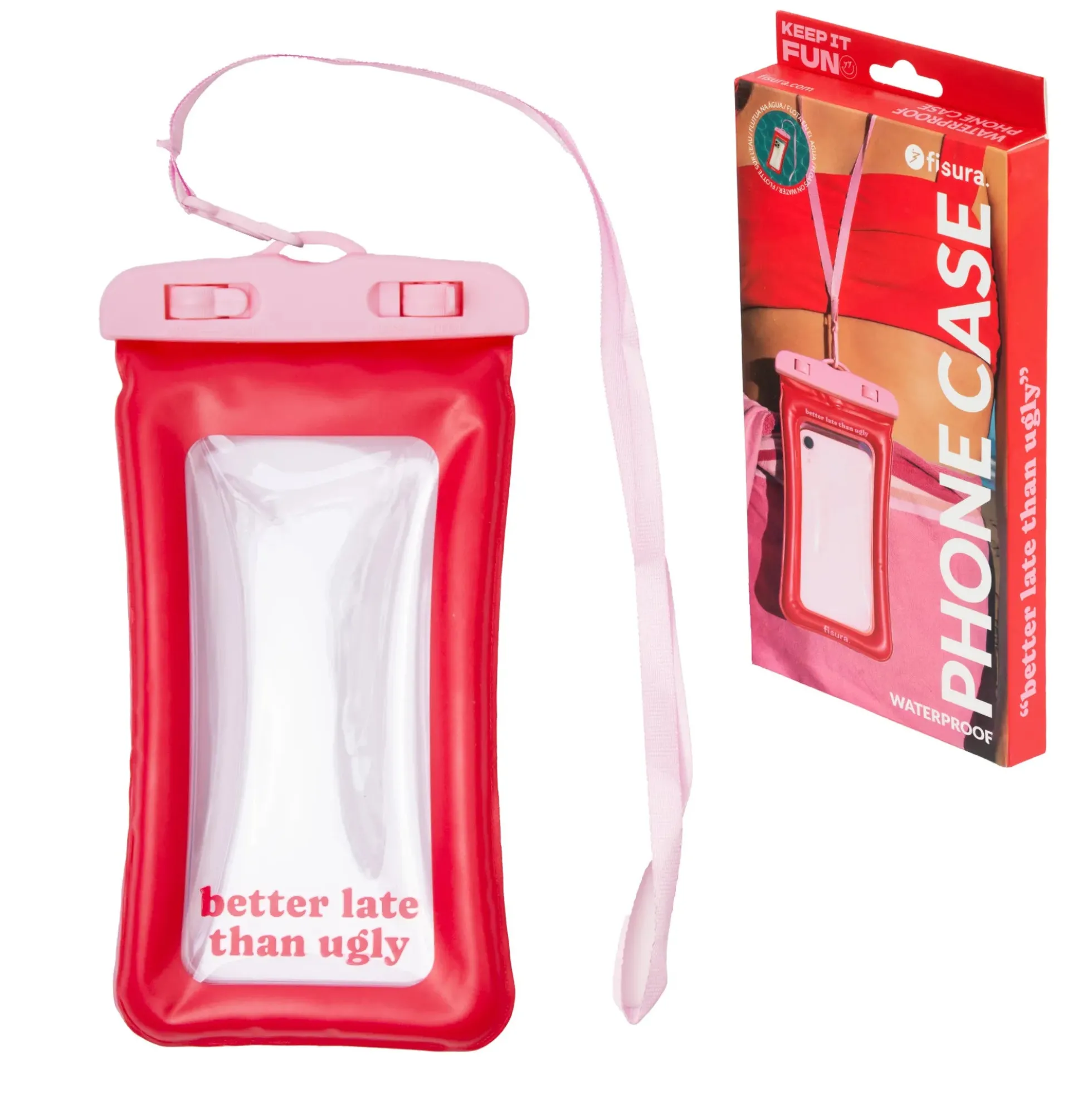 Funda móvil waterproof "Better late than ugly"