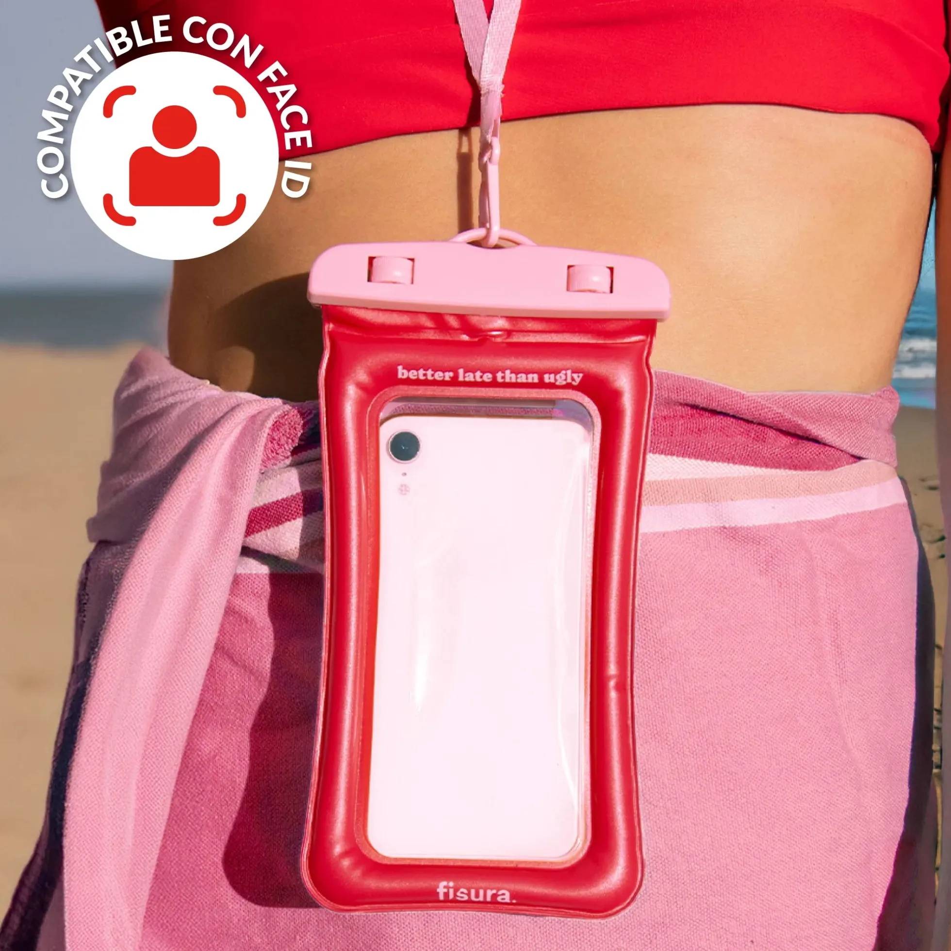 Funda móvil waterproof "Better late than ugly"