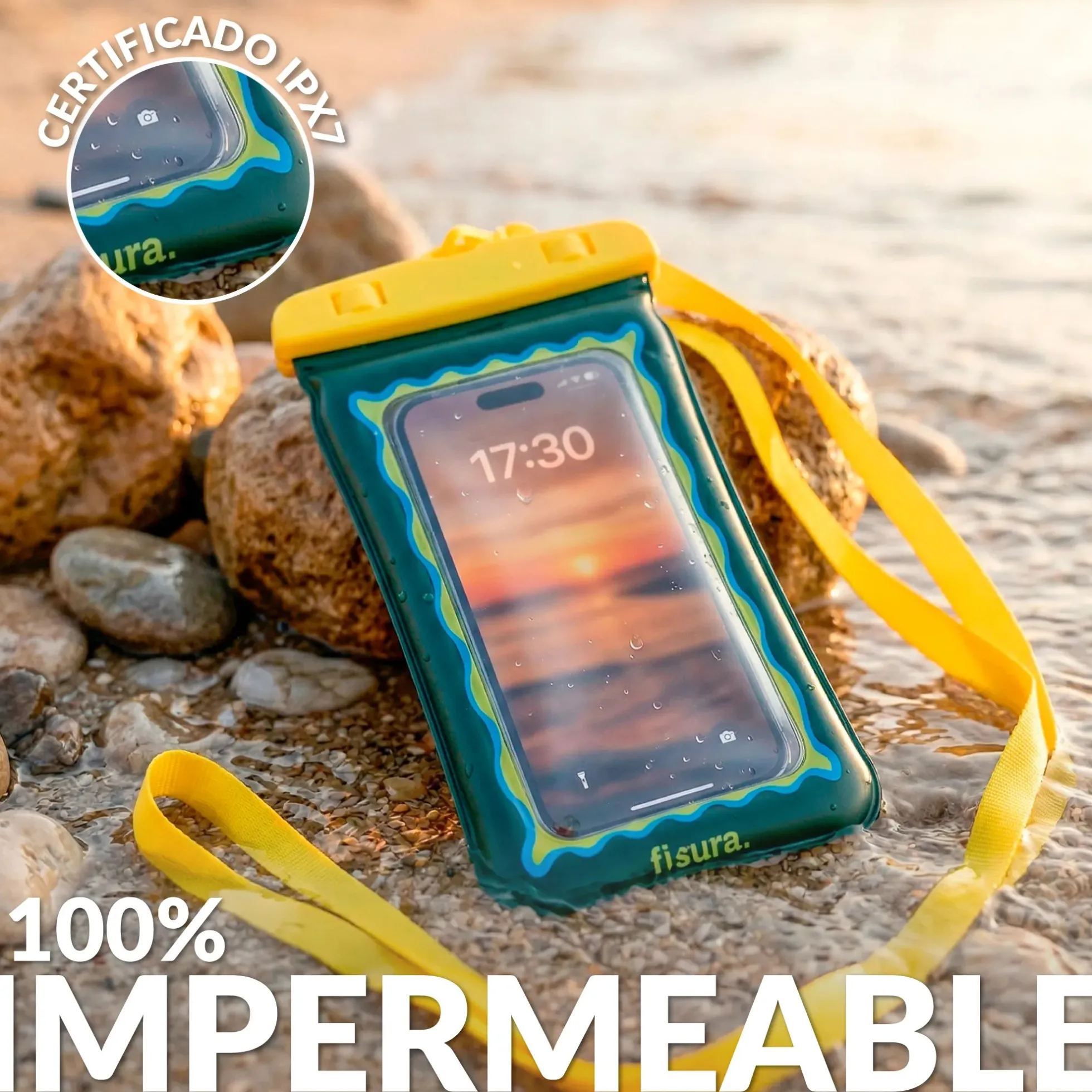 Funda móvil waterproof "I’m not a tourist”